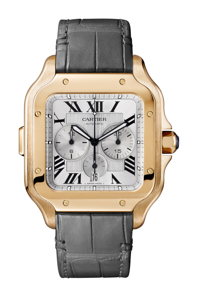 Replica Cartier Santos de Cartier Chronograph RG pelle